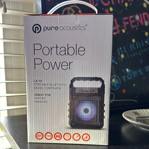 Pure Acoustics LX-10 Portable power Bluetooth Speaker - Karaoke machine Black